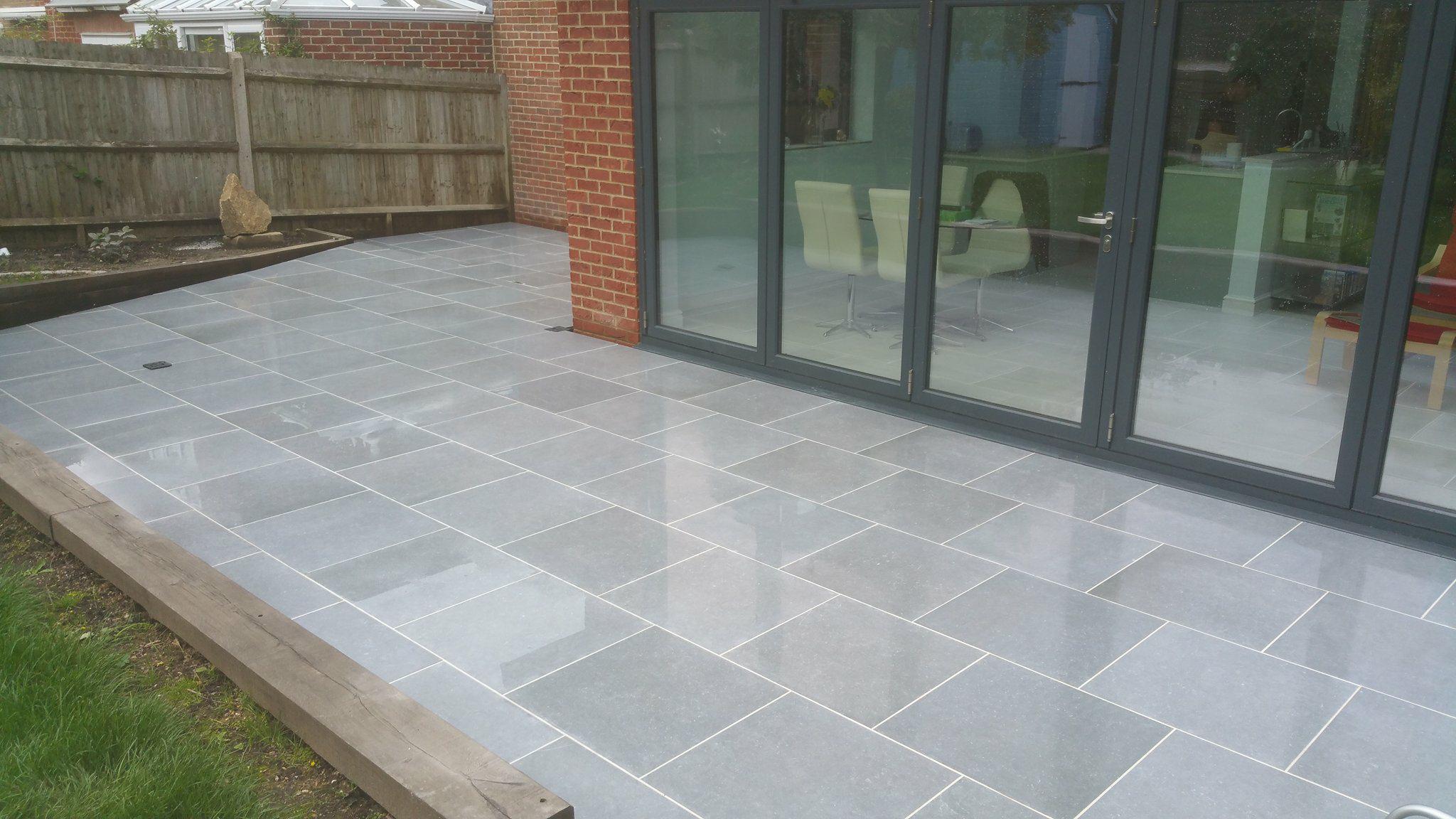clean porcelain tiles garden